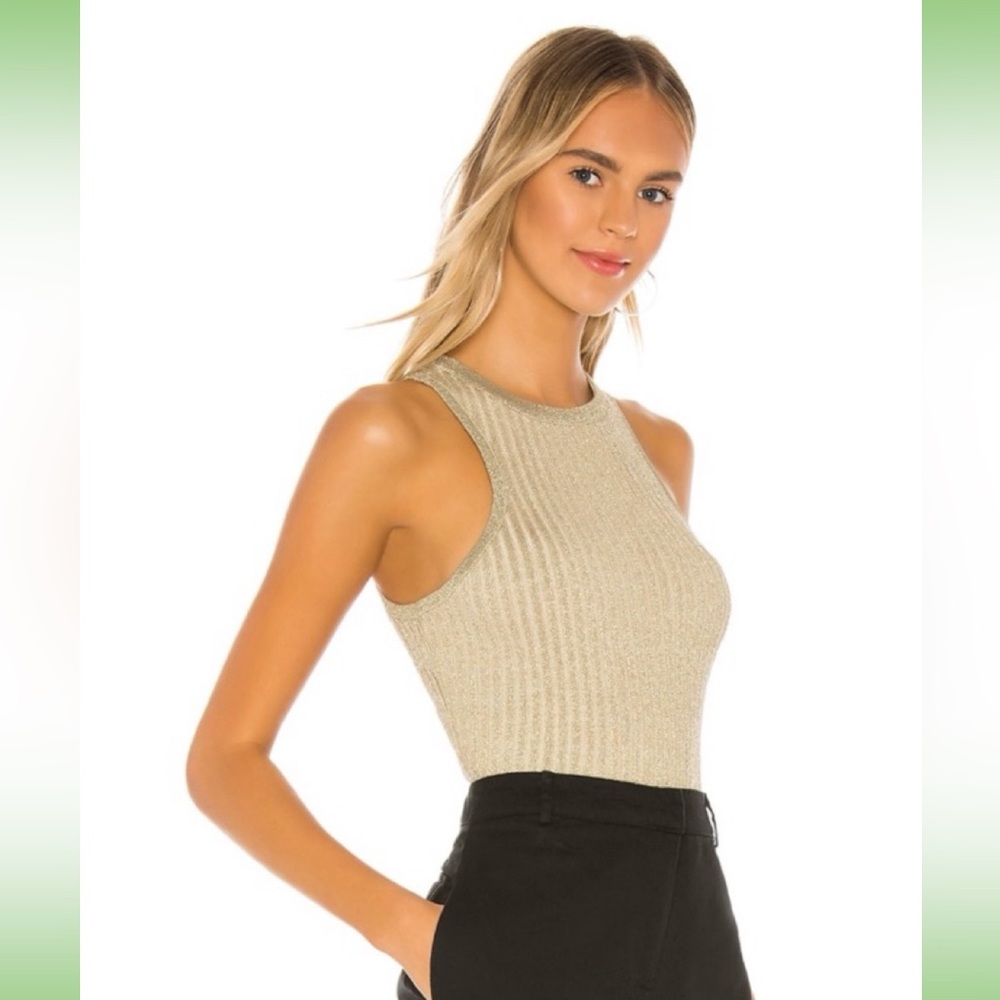superdown Rib Gold Sweater Tank - Picture 2 of 4